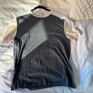 Reiss Charcoal and Cream Short Sleeve Tee